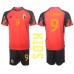 Billige Belgien Romelu Lukaku #9 Børnetøj Hjemmebanetrøje til baby VM 2022 Kortærmet (+ korte bukser)